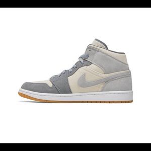 Jordan 1 Mid Coconut Milk / Particle Gray